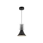 Kuzco Lighting PD94108-GBK-CC-UNV Floe 13W Glossy Black and Clear Crystal LED Pendant