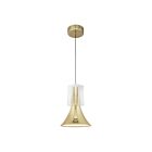 Kuzco Lighting PD94108-MRB-CC-UNV Floe 13W Metallic Brass and Clear Crystal LED Pendant