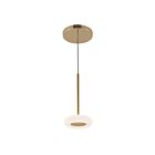 Kuzco Lighting PD97204-MRB-FR Stephord 6W Metallic Brass and Frosted Glass LED Pendant