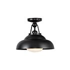 Kuzco Lighting SF344012UBGO Palmetto 1-Light 60W Urban Bronze and Glossy Opal Semi Flush Mount