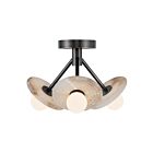 Kuzco Lighting SF346313UBAR Dahlia 11W Urban Bronze and Alabaster LED Semi Flush Mount