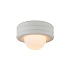 Kuzco Lighting SF426012AW Harvey 1-Light 60W Antique White Semi Flush Mount