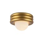Kuzco Lighting SF426012BG Harvey 1-Light 60W Brushed Gold Semi Flush Mount