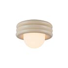Kuzco Lighting SF426012PW Harvey 1-Light 60W Pearl White Semi Flush Mount