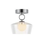 Kuzco Lighting SF443308CHCL-UNV Leota 9W Chrome and Clear LED Semi Flush Mount