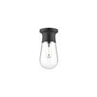 Kuzco Lighting SF464001MB Marcel 1-Light 60W Matte Black Semi Flush Mount