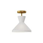 Kuzco Lighting SF473710AGOP Betty 1-Light 60W Aged Gold and Opal Glass Semi Flush Mount