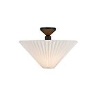 Kuzco Lighting SF497016MBFW Bridgette 1-Light 60W Matte Black and Folded White Semi Flush Mount