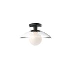 Kuzco Lighting SF517112MBCL Francesca 1-Light 60W Clear Glass and Matte Black Semi Flush Mount