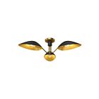 Kuzco Lighting SF550332MBAG Oscar 3-Lights 180W Aged Gold and Matte Black Semi Flush Mount