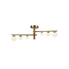 Kuzco Lighting SF55525-BG-OP-UNV Cypress 22W Brushed Gold and Opal Matte Glass LED Semi Flush Mount