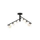 Kuzco Lighting SF55525-BK-OP Cypress 22W Black and Opal Matte Glass LED Semi Flush Mount