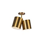 Kuzco Lighting SF58814-BG Keiko 2-Lights 120W Brushed Gold Incandescent Semi Flush Mount