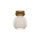 Kuzco Lighting SF59706-BG-OP Arcadia 1-Light 60W Brushed Gold and Opal Glass Incandescent Semi Flush Mount