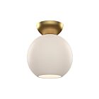 Kuzco Lighting SF59708-BG-OP Arcadia 1-Light 60W Brushed Gold and Opal Glass Incandescent Semi Flush Mount