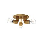 Kuzco Lighting SF607003AG Claire 3-Lights 180W Aged Gold Semi Flush Mount