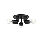 Kuzco Lighting SF607003MB Claire 3-Lights 180W Matte Black Semi Flush Mount