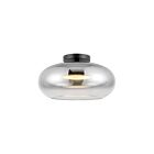 Kuzco Lighting SF62014-BK-CH Trinity 21W Black and Chrome LED Semi Flush Mount