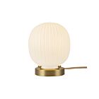 Kuzco Lighting TL579107BGGR Cherise 1-Light 60W Brushed Gold and Glossy Ribbed Opal Glass Table Lamp
