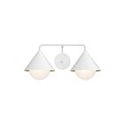 Kuzco Lighting VL485221WHOP Remy 2-Lights 120W White and Opal Glass Bathroom Vanity Light