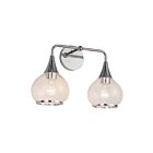 Kuzco Lighting VL524217CHCL Hazel 2-Lights 120W Chrome and Clear Glass Bathroom Vanity Light