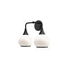 Kuzco Lighting VL524217MBOP Hazel 2-Lights 120W Matte Black and Opal Matte Glass Bathroom Vanity Light
