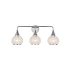 Kuzco Lighting VL524326CHCL Hazel 3-Lights 180W Chrome and Clear Glass Bathroom Vanity Light