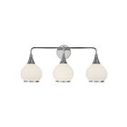 Kuzco Lighting VL524326CHOP Hazel 3-Lights 180W Chrome and Opal Matte Glass Bathroom Vanity Light