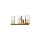 Kuzco Lighting VL53519-BG-CL Birch 25W Brushed Gold and Clear LED Bathroom Vanity Light