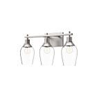 Kuzco Lighting VL538322BNCL Kingsley 3-Lights 180W Brushed Nickel and Clear Glass Bathroom Vanity Light