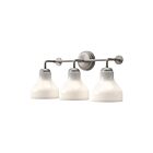 Kuzco Lighting VL540322BNGO Westlake 3-Lights 180W Brushed Nickel and Glossy Opal Glass Bathroom Vanity Light