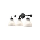 Kuzco Lighting VL540322MBGO Westlake 3-Lights 180W Glossy Opal Glass and Matte Black Bathroom Vanity Light
