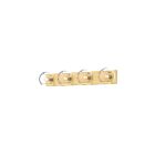 Kuzco Lighting VL548431BGCL Willow 4-Lights 240W Brushed Gold and Clear Glass Bathroom Vanity Light
