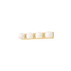 Kuzco Lighting VL548431BGOP Willow 4-Lights 240W Brushed Gold and Opal Matte Glass Bathroom Vanity Light
