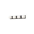 Kuzco Lighting VL548431MBOP Willow 4-Lights 240W Matte Black and Opal Matte Glass Bathroom Vanity Light
