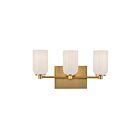 Kuzco Lighting VL57718-BG-GO Nola 3-Lights 120W Brushed Gold and Glossy Opal Glass Incandescent Bathroom Vanity Light