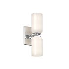 Kuzco Lighting WS57712-CH-GO Nola 2-lights 80W Chrome and Glossy Opal Glass Incandescent Indoor Wall Sconces
