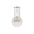 Kuzco Lighting WV309001PNCG Revolve 1-Light 60W Clear Glass and Polished Nickel Bathroom Vanity Light