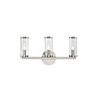 Kuzco Lighting WV309033PNCG Revolve 3-Lights 180W Clear Glass and Polished Nickel Bathroom Vanity Light