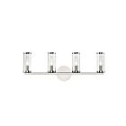 Kuzco Lighting WV309044PNCG Revolve 4-Lights 240W Clear Glass and Polished Nickel Bathroom Vanity Light