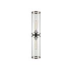 Kuzco Lighting WV311602PNCG Revolve II 2-Lights 120W Clear Glass and Polished Nickel Bathroom Vanity Light
