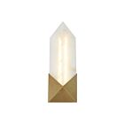 Kuzco Lighting WV323112VBAR Caesar 11W Vintage Brass and Alabaster LED Bathroom Vanity Light
