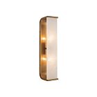 Kuzco Lighting WV327019VBAR Abbott 2-Lights 120W Vintage Brass and Alabaster Bathroom Vanity Light