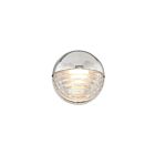 Kuzco Lighting WV330106PNCR Palais 9W Polished Nickel and Ribbed Glass LED Bathroom Vanity Light