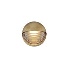 Kuzco Lighting WV330106VBCR Palais 9W Ribbed Glass and Vintage Brass LED Bathroom Vanity Light
