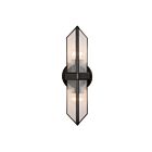 Kuzco Lighting WV332815UBCR Cairo 2-Lights 120W Ribbed Glass and Urban Bronze Bathroom Vanity Light
