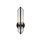 Kuzco Lighting WV332904UBCR Cairo 1-Light 60W Ribbed Glass and Urban Bronze Bathroom Vanity Light
