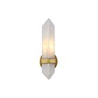 Kuzco Lighting WV334105VBAR Valencia 1-Light 60W Vintage Brass and Alabaster Bathroom Vanity Light