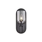 Kuzco Lighting WV338101UBCC Lucian 1-Light 60W Clear Crystal and Urban Bronze Bathroom Vanity Light