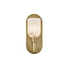 Kuzco Lighting WV338101VBAR Lucian 1-Light 60W Vintage Brass and Alabaster Bathroom Vanity Light